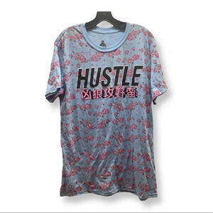 Bailey Size Large Apparel Launder “Hustle” Floral Men’s Tee. New Without Tags.